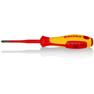 Produktbild von KNIPEX® - Schraubendreher PlusMinus Phillips® 98 24 01 SLS iso. MK SL/PH1 x 80m