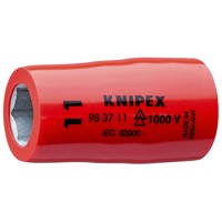 Produktbild von KNIPEX® - Steckschlüssel-Einsatz 98 37 11 Sechskant inn. IEC 60900 10mm / 3/8" 