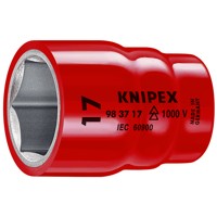 Produktbild von KNIPEX® - Steckschlüssel-Einsatz 98 37 19 Sechskant inn. IEC 60900 10mm / 3/8" 