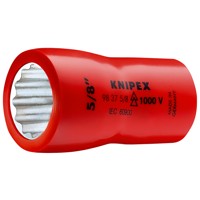 Produktbild von KNIPEX® - Steckschlüsseleinsatz 98 37 7/16" Dopp.6kt i. IEC 60900 3/8" SW7/16x4