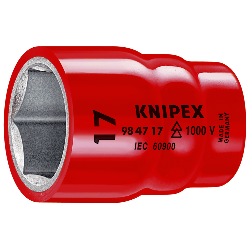 KNIPEX Steckschlüsseleinsatz für Sechskantschrauben mit Innenvierkant 1/2" Produktbild img1 L