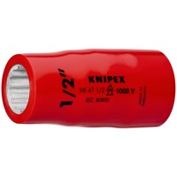 Produktbild von KNIPEX® - Steckschlüssel 98 47 9/16" Doppel6kt. inn. IEC 60900 12,5mm / 1/2" SW