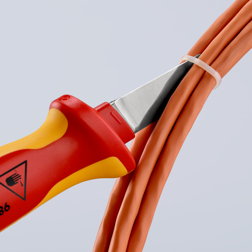KNIPEX Kabelmesser 98 52 SB VDE isoliert Kl.: 50mm 190mm SB Produktbild img5 L