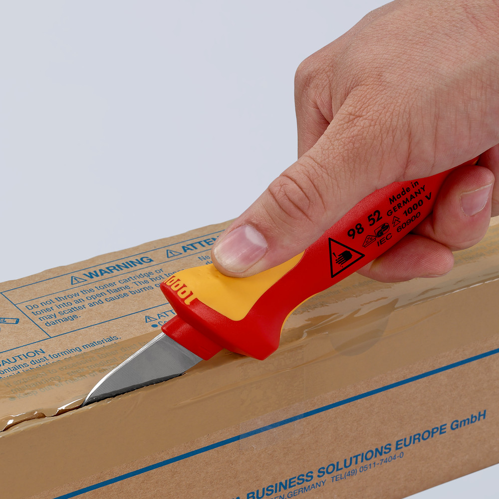 KNIPEX Kabelmesser 98 52 SB VDE isoliert Kl.: 50mm 190mm SB Produktbild img7 L