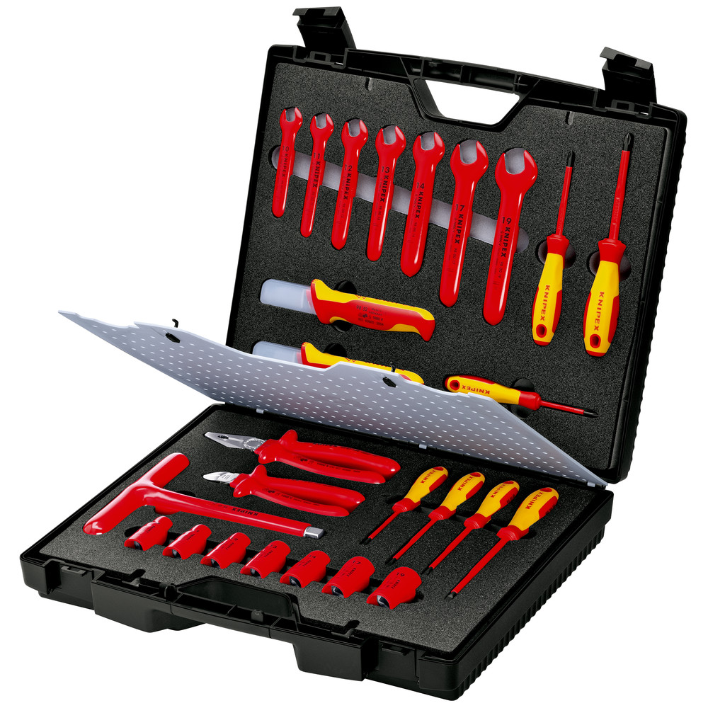 KNIPEX Werkzeug-Sortiment 98 99 12 26-teilig Kunststoffkoffer Produktbild img1 L