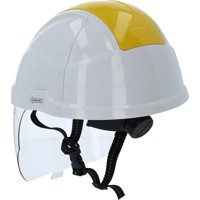 Produktbild von KSTOOLS® - Arbeits-Schutzhelm mit Gesichtsschutz, gelb