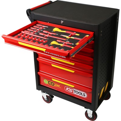 Produktbild von KSTOOLS® - ECOline Werkstattwagen mit 42 isolierten Werkzeugen für Hybrid- und 
