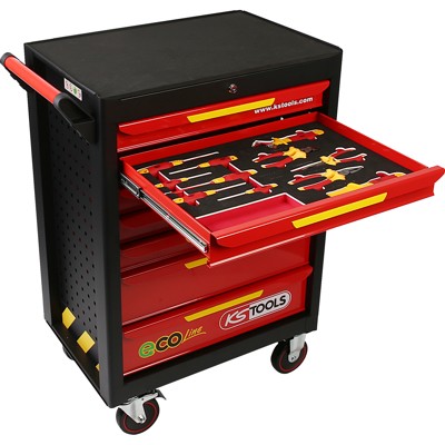 Produktbild von KSTOOLS® - ECOline Werkstattwagen mit 42 isolierten Werkzeugen für Hybrid- und 