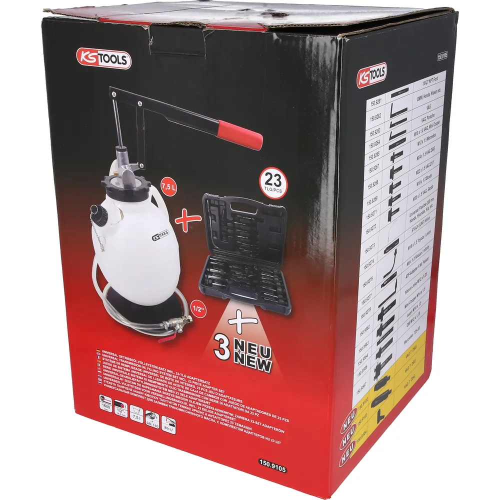 KSTOOLS Universal Getriebeöl-Füllsystem-Satz mit 23-tlg Adaptersatz Produktbild img5 L