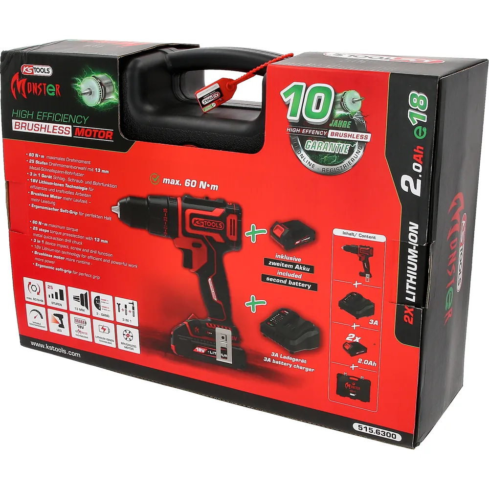 KSTOOLS eMONSTER Brushless-Akku-Schlag-Bohr-Schrauber-Satz, 4-tlg Produktbild img5 L