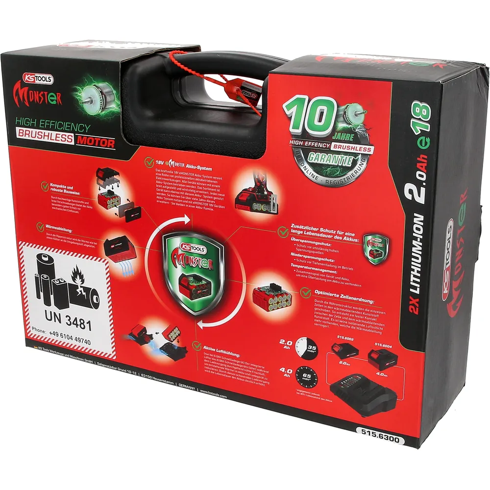 KSTOOLS eMONSTER Brushless-Akku-Schlag-Bohr-Schrauber-Satz, 4-tlg Produktbild img1 L