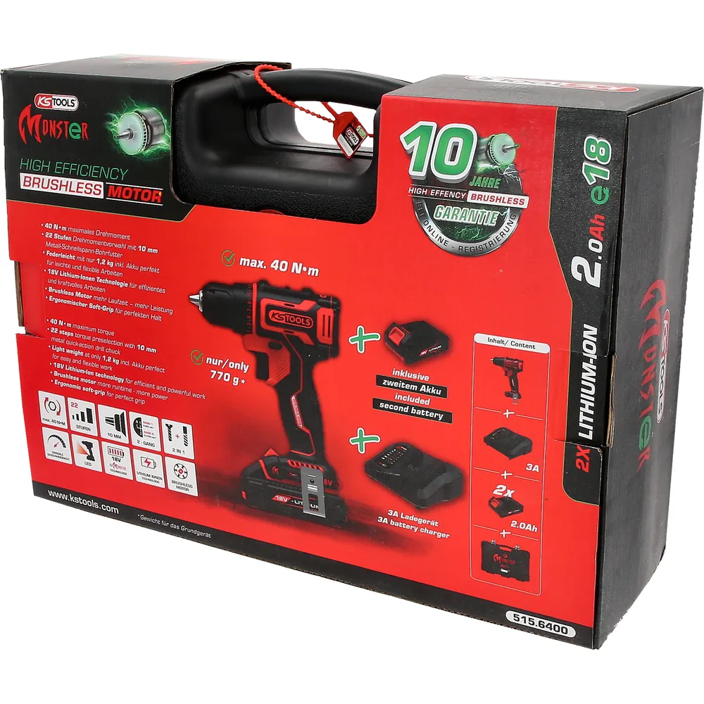 KSTOOLS eMONSTER Brushless-Akku-Bohr-Schrauber-Satz, 4-tlg Produktbild img3 L