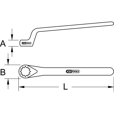 Produktbild von KSTOOLS® - Isolierter Ringschlüssel, gekröpft, 12 mm