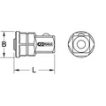Produktbild von KSTOOLS® - GEARplus Stecknuss-Adapter, 1/2"x3/4