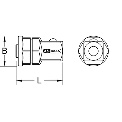 Produktbild von KSTOOLS® - GEARplus Stecknuss-Adapter, 1/2"x3/4