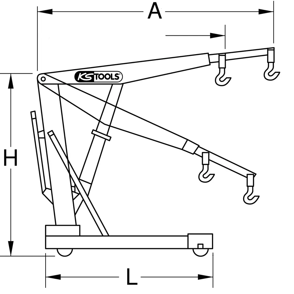 KSTOOLS Klappbarer Werkstattkran, 1000kg Produktbild img3 L