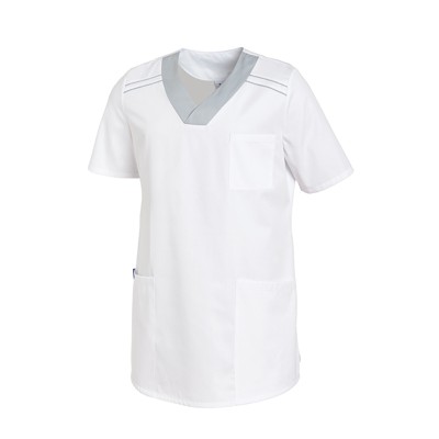 Produktbild von Leiber - Schlupfkasack Unisex weiß/silber 12/1344/0129, Größe 3XL