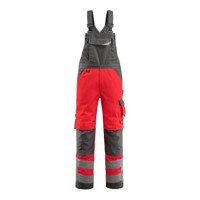 Produktbild von MASCOT® - Newcastle Latzhose mit Knietaschen - SAFE SUPREME - hi-vis Rot/Dunkel