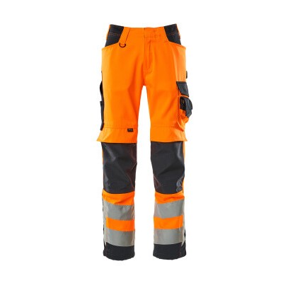 Produktbild von MASCOT® - Kendal Hose mit Knietaschen SAFE SUPREME, hi-vis Orange/Schwarzblau, 