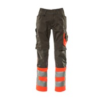 Produktbild von MASCOT® - Leeds Hose mit Knietaschen SAFE SUPREME, Dunkelanthrazit/hi-vis Rot, 