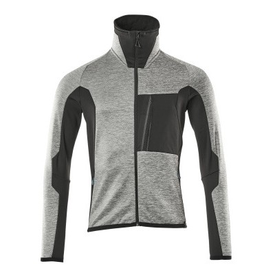 Produktbild von MASCOT® - Fleecepullover mit Reißverschluss ADVANCED, Grau-meliert/Schwarz, Grö