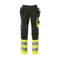 Produktbild von MASCOT® - Hose mit Hängetaschen SAFE SUPREME, Schwarz/hi-vis Gelb, Größe 76C49