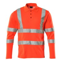 Produktbild von MASCOT® - Polo-Shirt, Langarm SAFE CLASSIC, hi-vis Rot, Größe 2XL