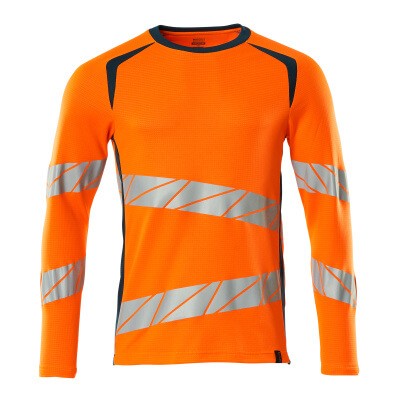 Produktbild von MASCOT® - T-Shirt, Langarm ACCELERATE SAFE, hi-vis Orange/Dunkelpetroleum, Größ