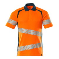 Produktbild von MASCOT® - Polo-Shirt ACCELERATE SAFE, hi-vis Orange/Dunkelpetroleum, Größe M-ON