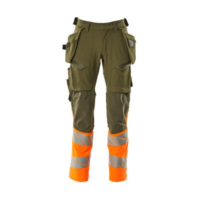 Produktbild von MASCOT® - Hose mit Hängetaschen ACCELERATE SAFE, Moosgrün/hi-vis Orange, Größe