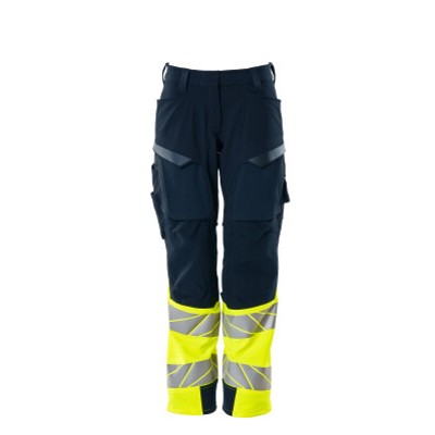 Produktbild von MASCOT® - Hose mit Knietaschen ACCELERATE SAFE, Schwarzblau/hi-vis Gelb, Größe 