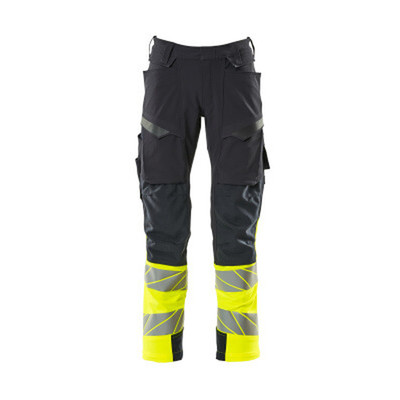 Produktbild von MASCOT® - Hose mit Knietaschen ACCELERATE SAFE, Schwarzblau/hi-vis Gelb, Größe 