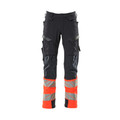 Produktbild von MASCOT® - Hose mit Knietaschen ACCELERATE SAFE, Schwarzblau/hi-vis Rot, Größe 8