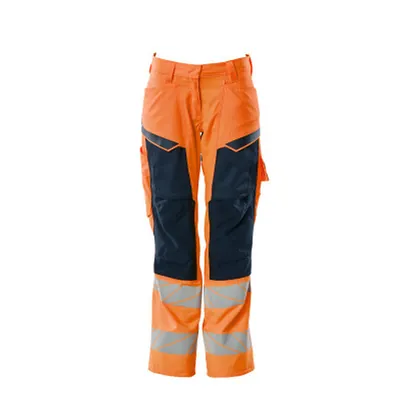 Produktbild von MASCOT® - Hose mit Knietaschen ACCELERATE SAFE, hi-vis Orange/Schwarzblau, Größ