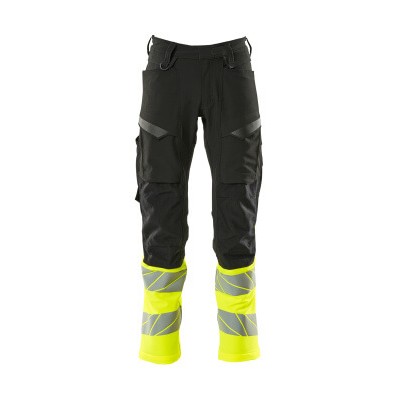 Produktbild von MASCOT® - Hose mit Knietaschen ACCELERATE SAFE, Schwarz/hi-vis Gelb, Größe 76C5