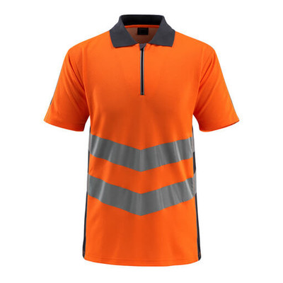 Produktbild von MASCOT® - Murton Polo-Shirt SAFE SUPREME, hi-vis Orange/Schwarzblau, Größe 4XL
