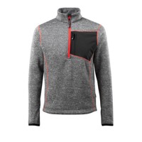 Produktbild von MASCOT® - Reims Strickpullover mit kurzem Reißverschluss HARDWEAR, Grau-meliert