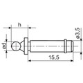 Produktbild von Mahr - Kugelmesseinsätze Stahl (Paar) Ø >15 - 20 mm / Ø 3,5x15,5mm