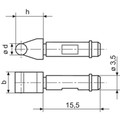 Produktbild von Mahr - Messeinsatz mit HM-Rolle Ø 2,5 mm / Ø3,5x15,5mm
