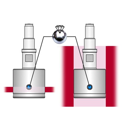 Produktbild von Mahr - 844 DR-D Messdorn >100-110 mm Messfl. aus Diamant, M10 x 1