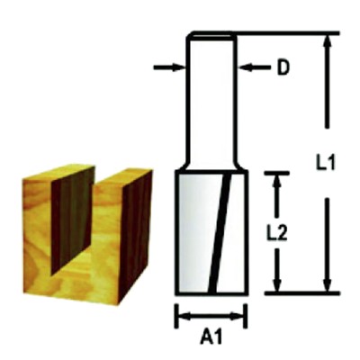 Produktbild von Makita® - Fräser Nut Zweischneider 8mm D-47525