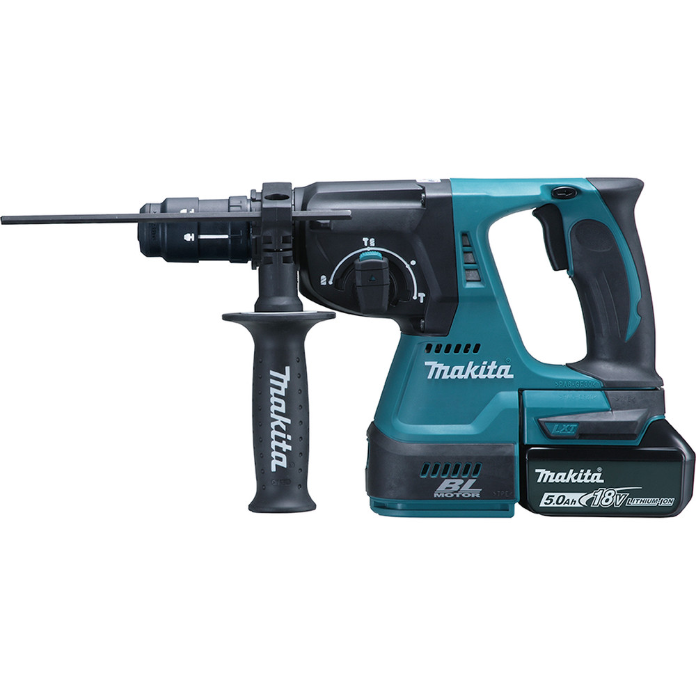 Makita Akku-Kombihammer SDS-plus DHR243RTJ 18V, 2x 5,0 Ah Produktbild img1 L