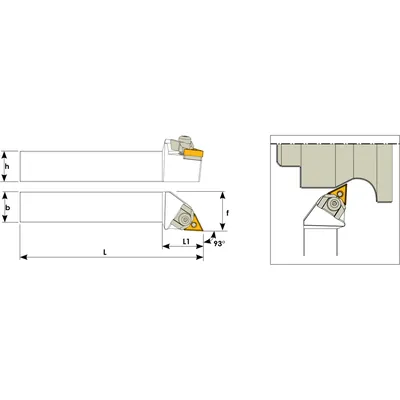 Produktbild von Teknik Makina - Klemmhalter 93° für Wendeplatten TN-- 1604 D332TM