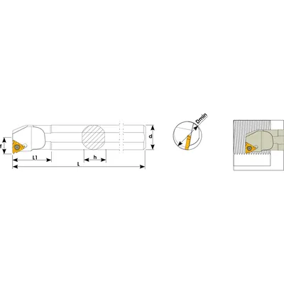 Produktbild von Teknik Makina - Bohrstange 29mm Durchmesser für Wendeplatten 16 IR