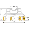 Produktbild von Teknik Makina - Eckmesserkopf 90° 100mm Durchmesser 8 Schneiden für Wendeplatte