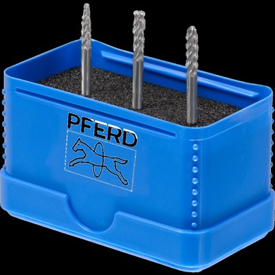 Produktbild von PFERD - Hartmetall Hochleistungsfrässtift Set ALLROUND 3-tlg. Ø 6mm Schaft-Ø 3m