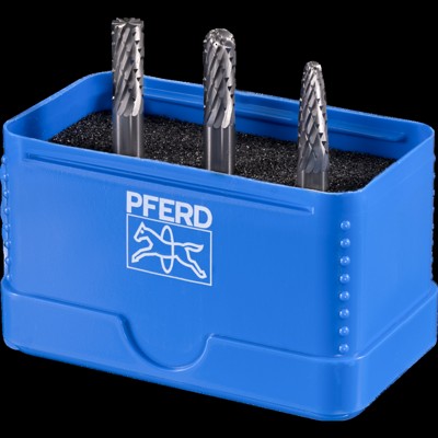 Produktbild von PFERD - Hartmetall Frässtift Set 1505 3-tlg. Zahnung 3 PLUS Ø 6mm Schaft-Ø 6mm 