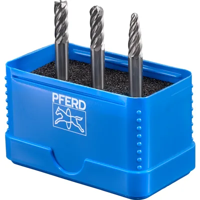 Produktbild von PFERD - Hartmetall Hochleistungsfrässtift Set 1906 INOX 3-tlg. Ø 6mm Schaft-Ø 6