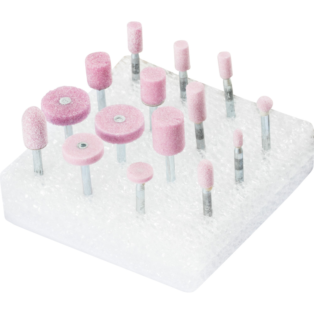PFERD STEEL EDGE Schleifstift-Set 15-tlg. Schaft-Ø 3 mm A80 für Stahl- und Stahlguss Produktbild img1 L