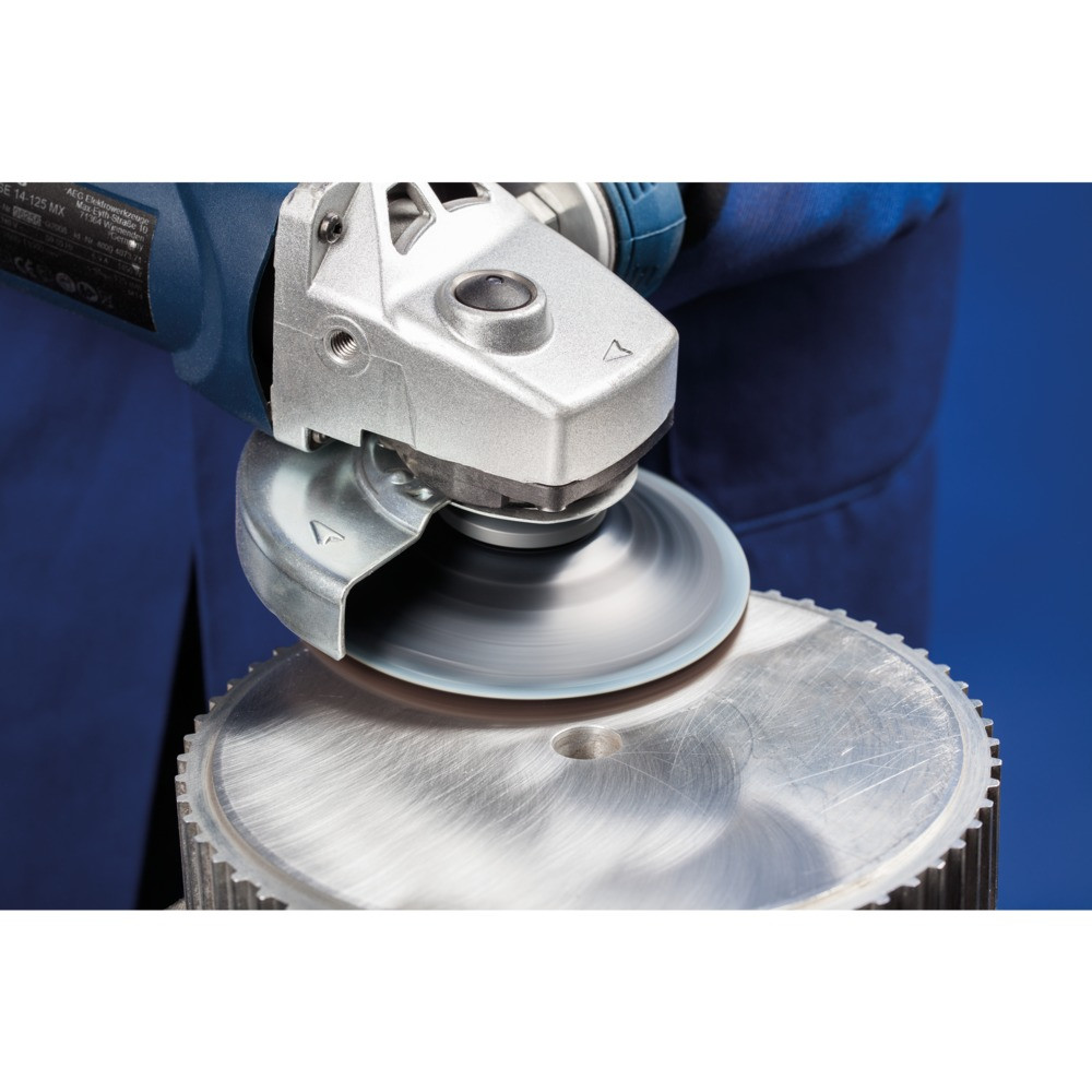 PFERD COMBICLICK weiche Vliesronde CC Ø 115 mm A100 zum reinigen und satinieren mit Winkelschleifer Produktbild img2 L